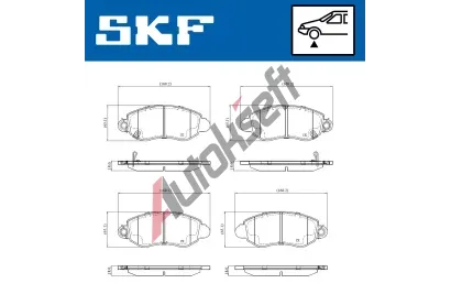 SKF Sada brzdovch destiek SK VKBP80798A, VKBP 80798 A