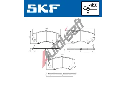 SKF Sada brzdovch destiek SK VKBP80830A, VKBP 80830 A