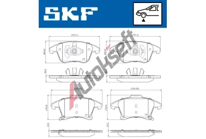 SKF Sada brzdovch destiek SK VKBP80847A, VKBP 80847 A