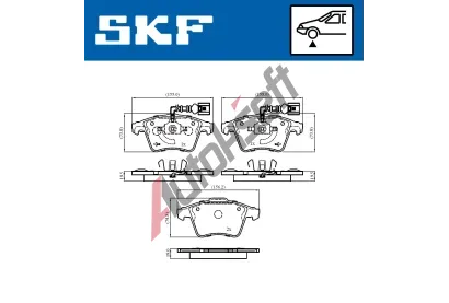SKF Sada brzdovch destiek SK VKBP81040E, VKBP 81040 E