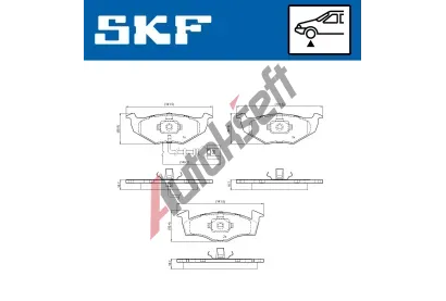 SKF Sada brzdovch destiek SK VKBP81062E, VKBP 81062 E