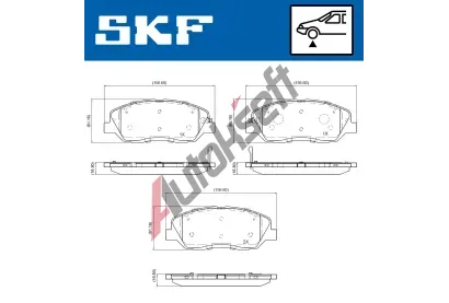 SKF Sada brzdovch destiek SK VKBP81093A, VKBP 81093 A