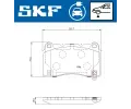 SKF Sada brzdových destiček SKF EV Design SK VKBP85006EV, VKBP 85006 EV