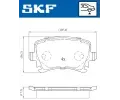 SKF Sada brzdovch destiek SK VKBP90014, VKBP 90014