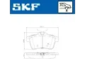 SKF Sada brzdovch destiek SK VKBP90030, VKBP 90030