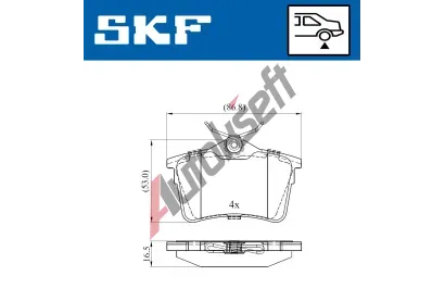 SKF Sada brzdovch destiek SK VKBP90036, VKBP 90036