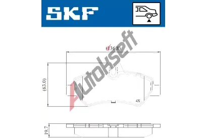 SKF Sada brzdovch destiek SK VKBP90071E, VKBP 90071 E