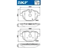 SKF Sada brzdovch destiek SK VKBP90075, VKBP 90075
