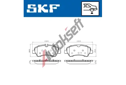 SKF Sada brzdovch destiek SK VKBP90102, VKBP 90102