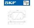 SKF Sada brzdovch destiek SK VKBP90129, VKBP 90129