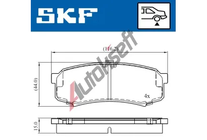 SKF Sada brzdovch destiek SK VKBP90136, VKBP 90136