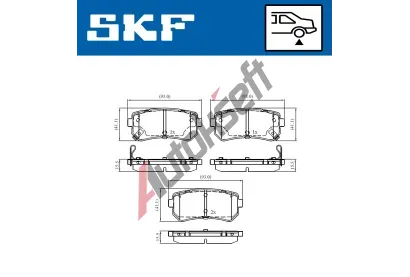 SKF Sada brzdovch destiek SK VKBP90139A, VKBP 90139 A