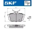 SKF Sada brzdovch destiek SK VKBP90160A, VKBP 90160 A