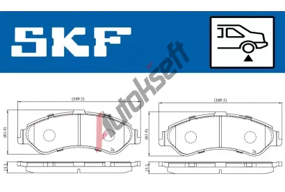 SKF Sada brzdovch destiek SK VKBP90221, VKBP 90221