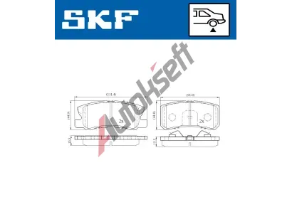 SKF Sada brzdovch destiek SK VKBP90222, VKBP 90222