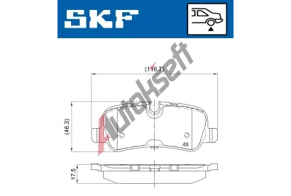 SKF Sada brzdovch destiek SK VKBP90257, VKBP 90257