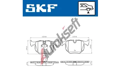 SKF Sada brzdových destiček SK VKBP90279, VKBP 90279  SKF Sada brzdových destiček SK VKBP90279, VKBP 90279