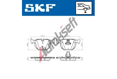 SKF Sada brzdovch destiek SK VKBP90316, VKBP 90316