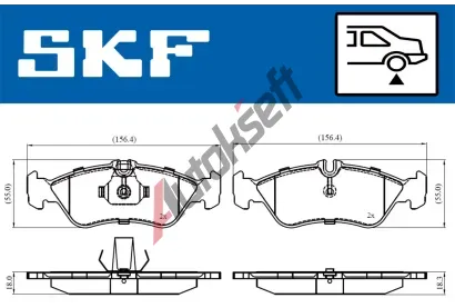 SKF Sada brzdovch destiek SK VKBP90362, VKBP 90362