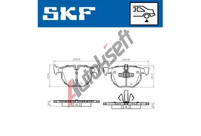 SKF Sada brzdovch destiek SK VKBP90372, VKBP 90372