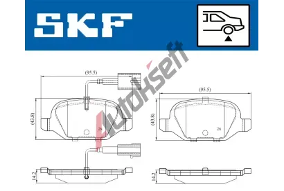 SKF Sada brzdovch destiek SK VKBP90391E, VKBP 90391 E