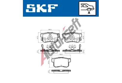 SKF Sada brzdovch destiek SK VKBP90397A, VKBP 90397 A