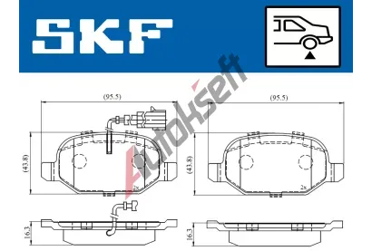 SKF Sada brzdovch destiek SK VKBP90398E, VKBP 90398 E