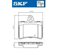 SKF Sada brzdovch destiek SK VKBP90400, VKBP 90400
