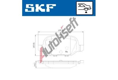 SKF Sada brzdovch destiek SK VKBP90414, VKBP 90414