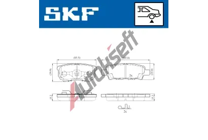 SKF Sada brzdovch destiek SK VKBP90416A, VKBP 90416 A
