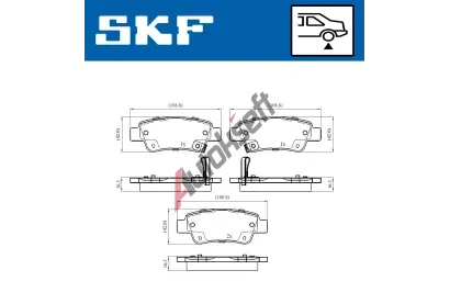 SKF Sada brzdových destiček SK VKBP90439A, VKBP 90439 A SKF Sada brzdových destiček SK VKBP90439A, VKBP 90439 A