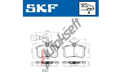 SKF Sada brzdovch destiek SK VKBP90452E, VKBP 90452 E