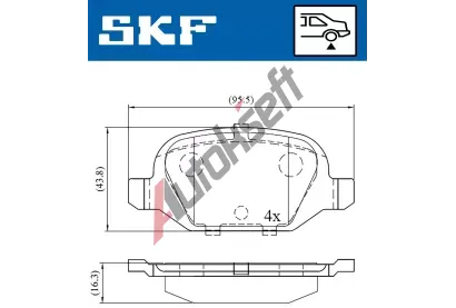 SKF Sada brzdovch destiek SK VKBP90472, VKBP 90472