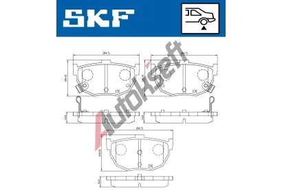 SKF Sada brzdovch destiek SK VKBP90483A, VKBP 90483 A