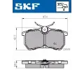 SKF Sada brzdovch destiek SK VKBP90484, VKBP 90484