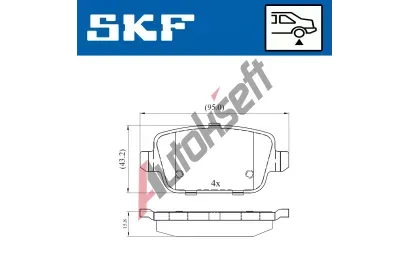 SKF Sada brzdovch destiek SK VKBP90498, VKBP 90498