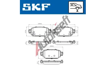 SKF Sada brzdových destiček SK VKBP90499A, VKBP 90499 A  SKF Sada brzdových destiček SK VKBP90499A, VKBP 90499 A