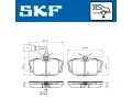 SKF Sada brzdovch destiek SK VKBP90527E, VKBP 90527 E
