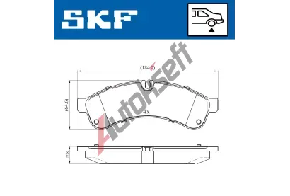 SKF Sada brzdovch destiek SK VKBP90534, VKBP 90534