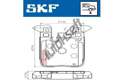 SKF Sada brzdovch destiek SK VKBP90554, VKBP 90554