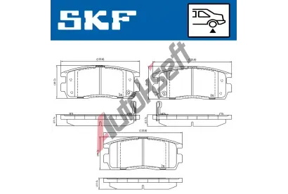 SKF Sada brzdovch destiek SK VKBP90556A, VKBP 90556 A
