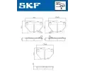 SKF Sada brzdovch destiek SK VKBP90559A, VKBP 90559 A