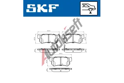 SKF Sada brzdovch destiek SK VKBP90576A, VKBP 90576 A