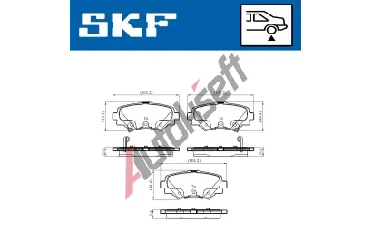 SKF Sada brzdovch destiek SK VKBP90581A, VKBP 90581 A