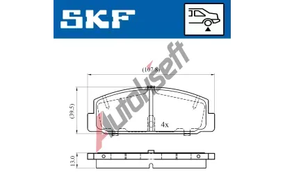 SKF Sada brzdovch destiek SK VKBP90587, VKBP 90587
