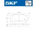 SKF Sada brzdovch destiek SK VKBP90588, VKBP 90588