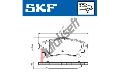 SKF Sada brzdovch destiek SK VKBP90604, VKBP 90604
