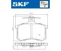 SKF Sada brzdovch destiek SK VKBP90606, VKBP 90606