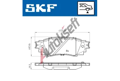 SKF Sada brzdovch destiek SK VKBP90630, VKBP 90630