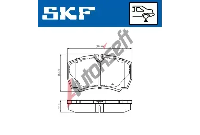 SKF Sada brzdovch destiek SK VKBP90649, VKBP 90649